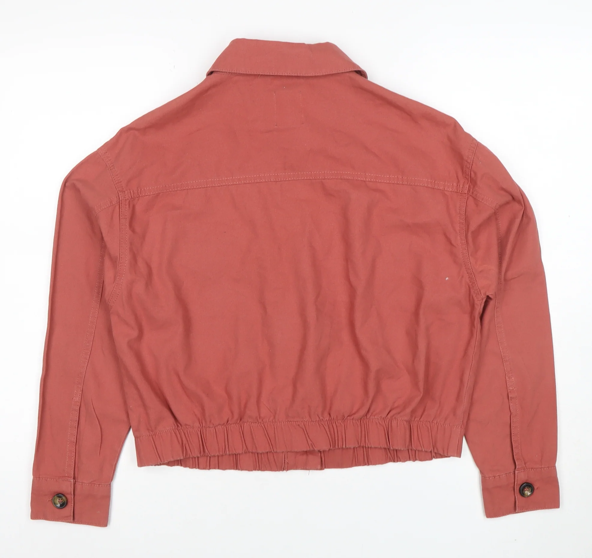 Primark Women’s Brown Cropped Cotton Jacket XS Casual Twill - Image 3