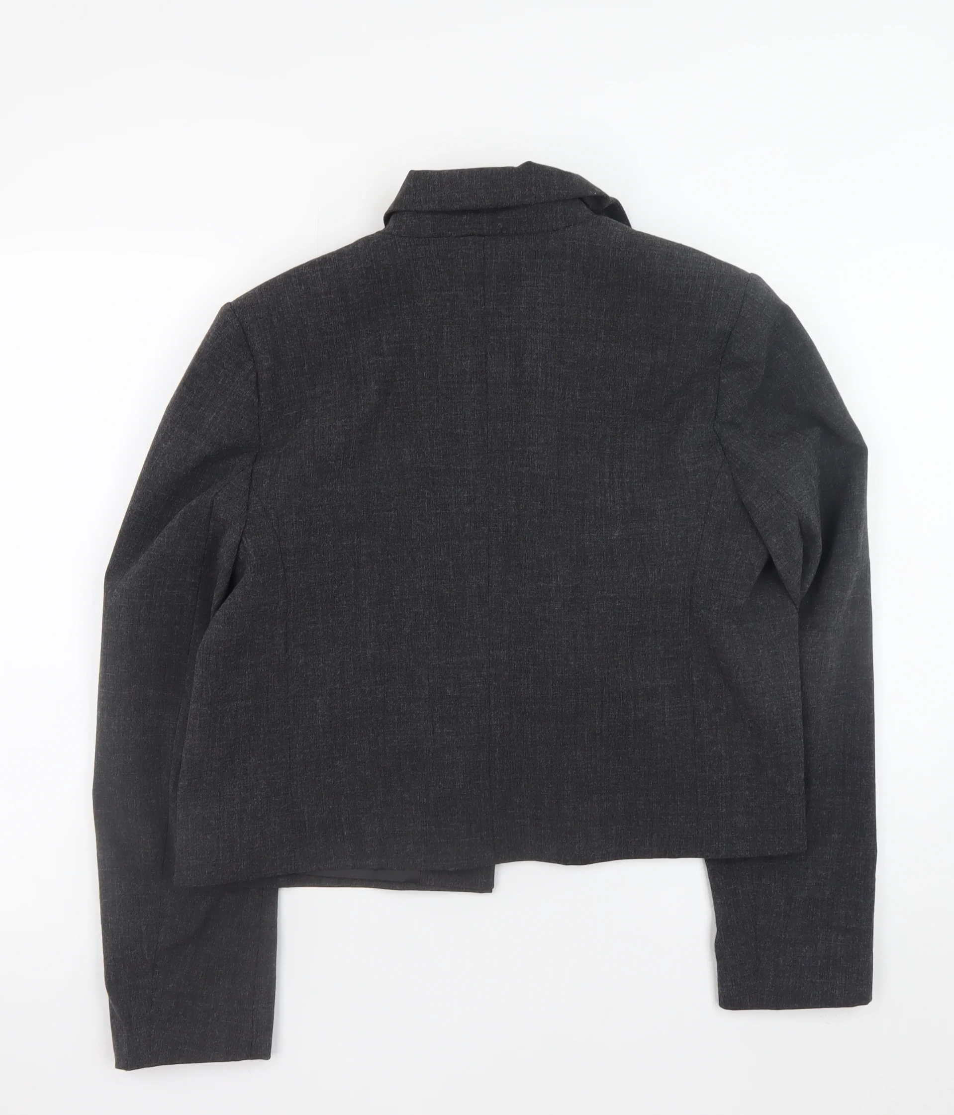 Primark Women’s Grey Tailored Short Blazer Jacket Size 12 - Image 3