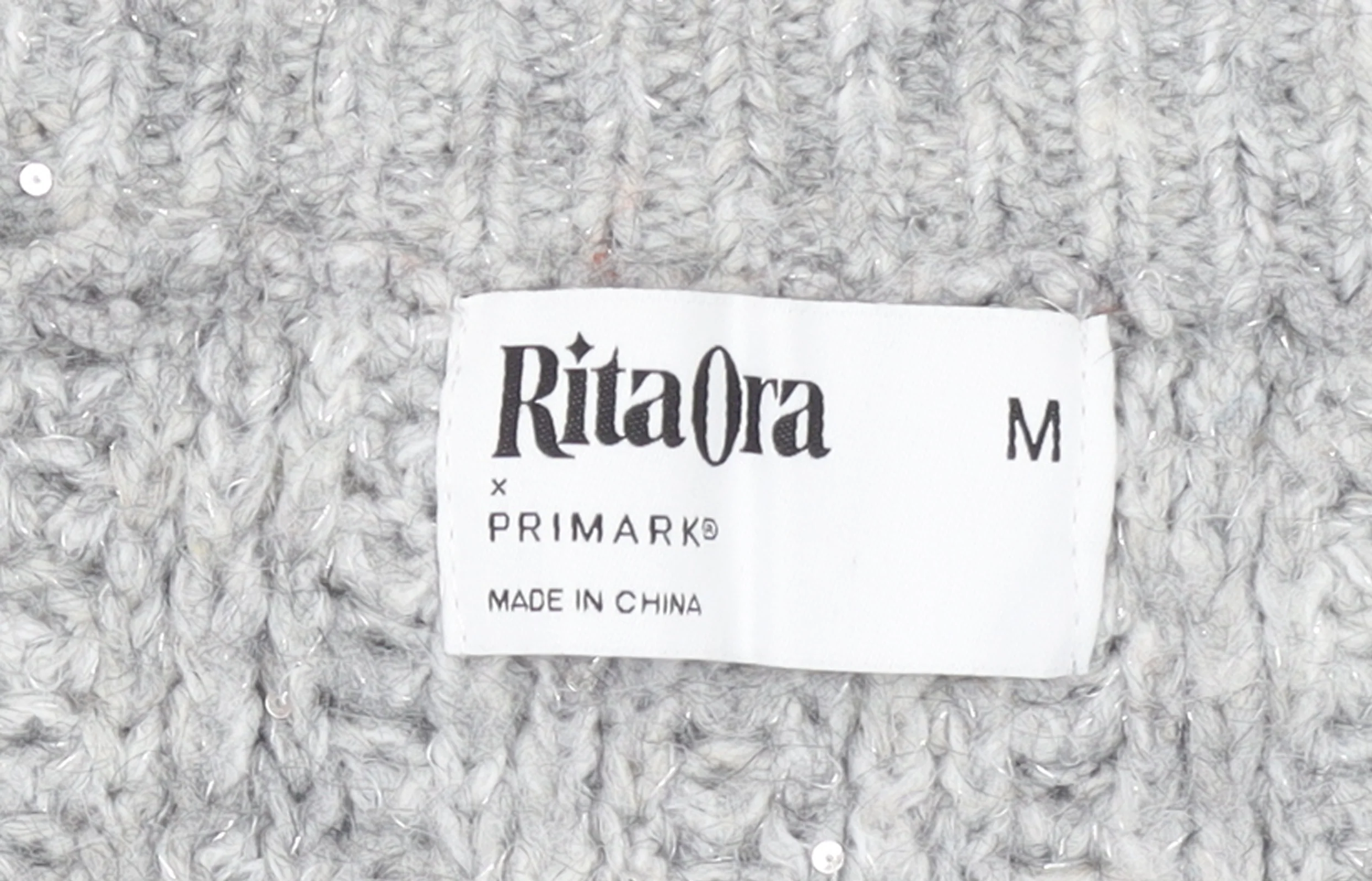 Primark Women’s Grey V-Neck Chunky Knit Jumper Size M - Image 4