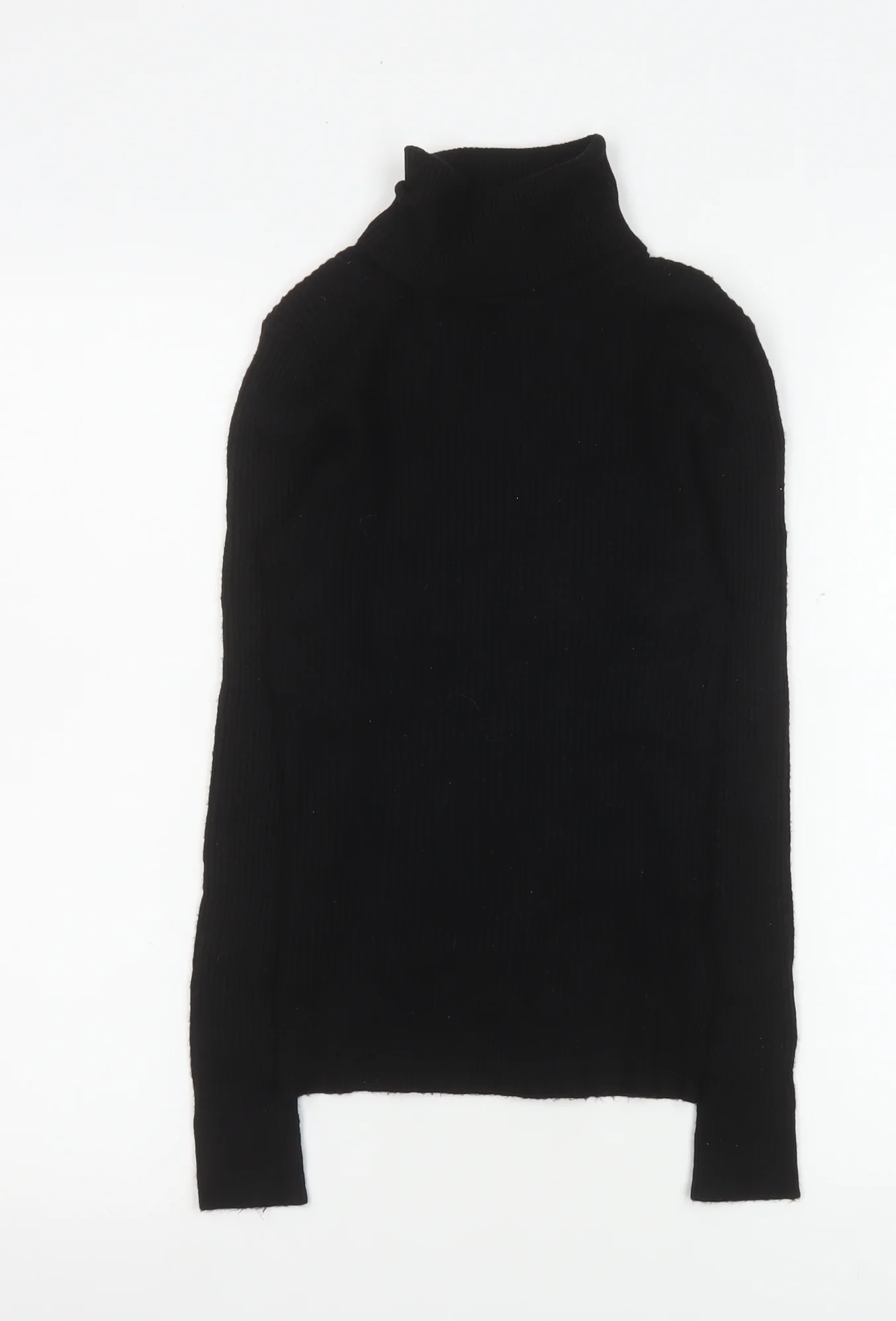 Primark Women's Black Roll Neck Slim Fit Jumper Size S 10-12