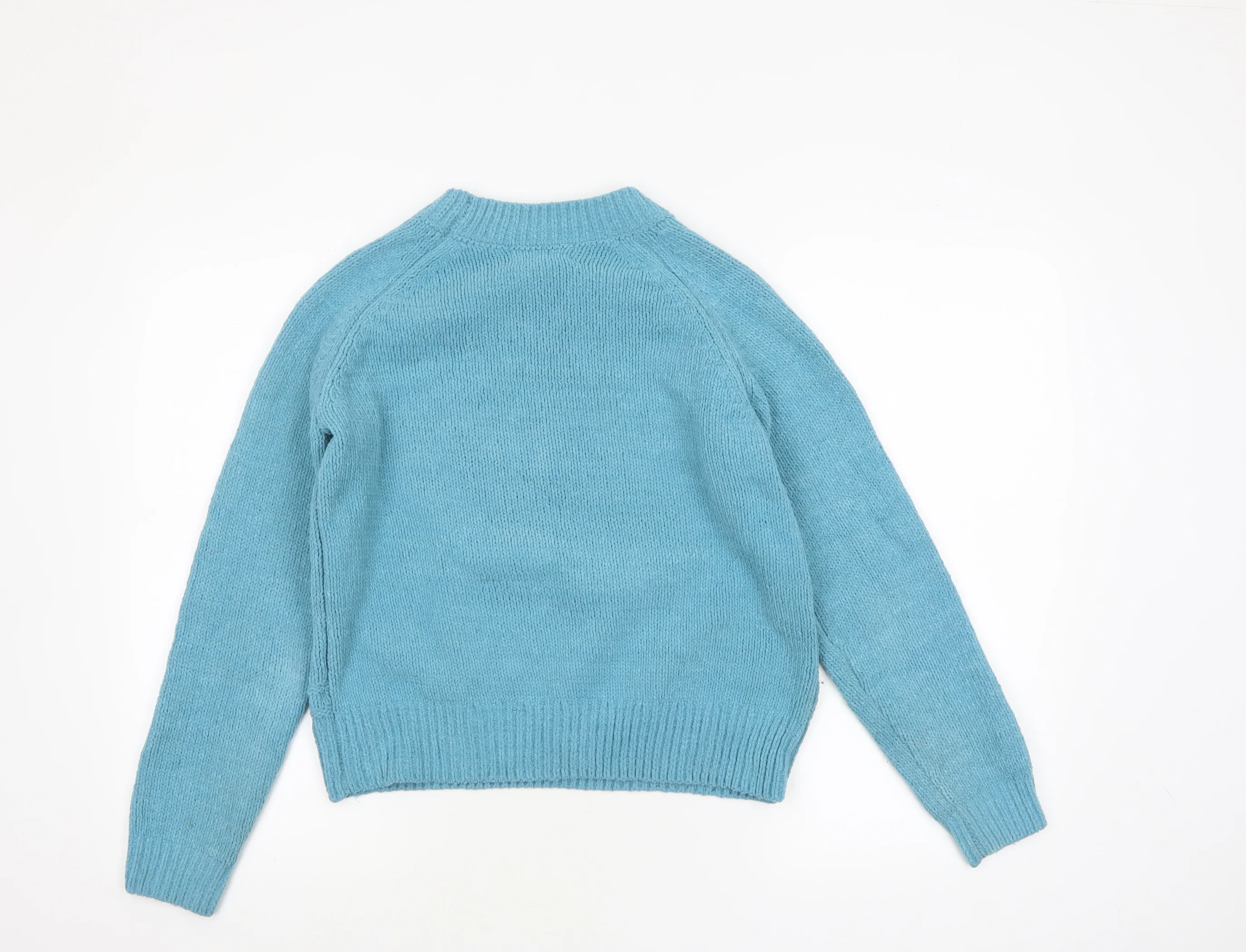 Primark Womens Blue Cable-Knit Pullover Jumper Size S - Image 3
