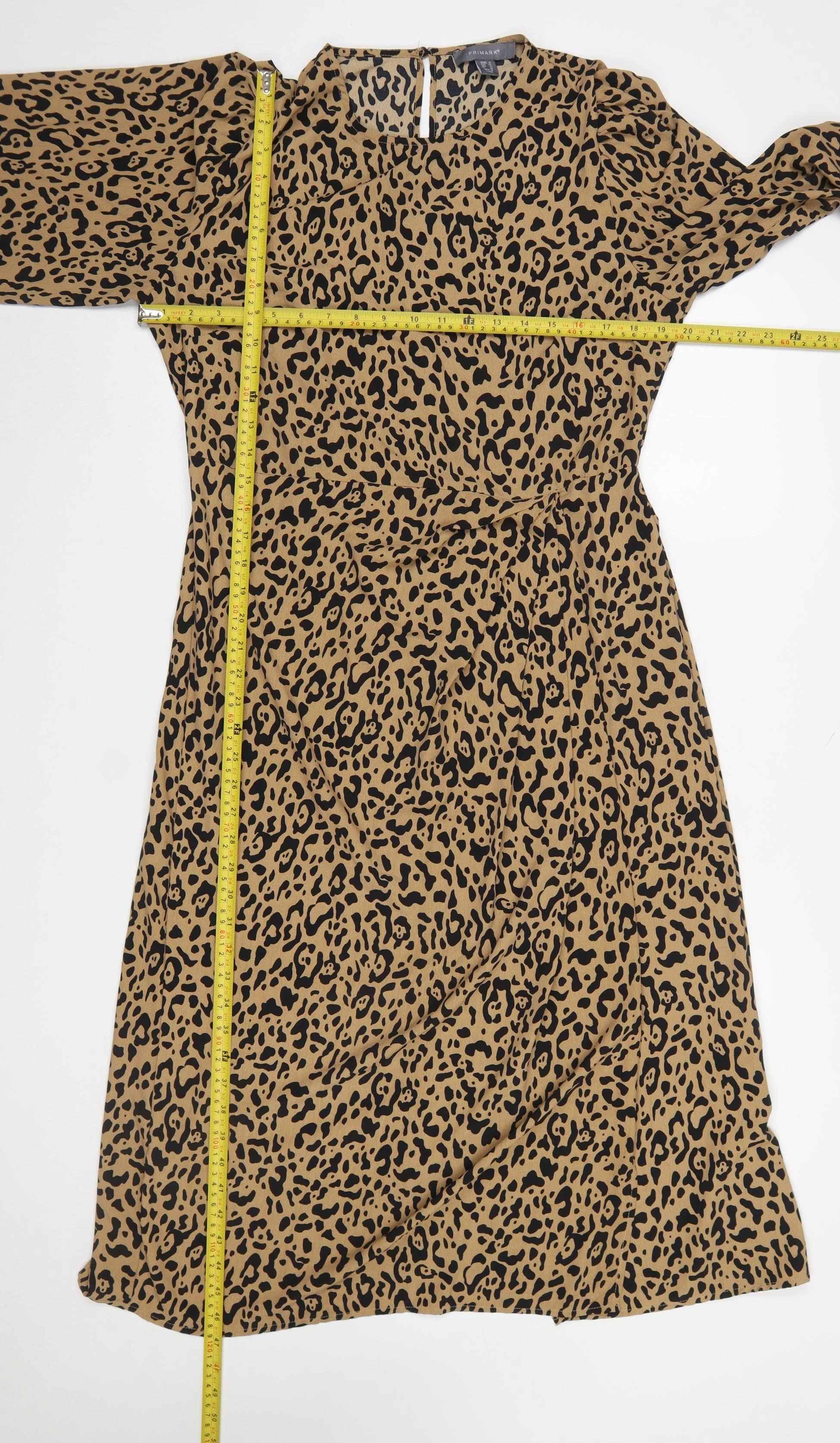 Primark Women's Brown Leopard Print Shift Dress Size 16 - Image 2