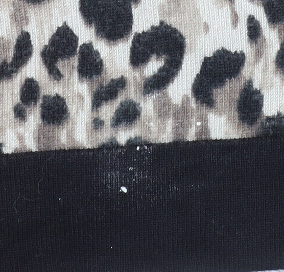Principles by Ben de Lisi Women's Beige Leopard Cardigan Size 16 - Image 4