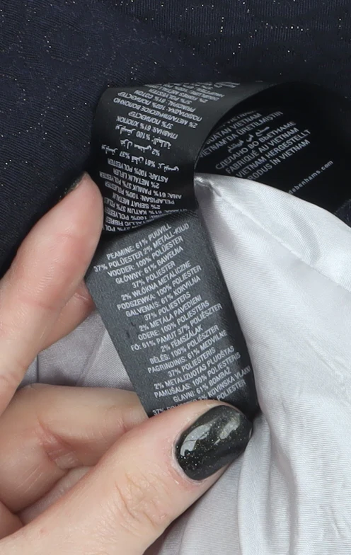 Principles by Ben de Lisi Women's Black Metallic Tweed Biker Jacket Size 10 - Image 4