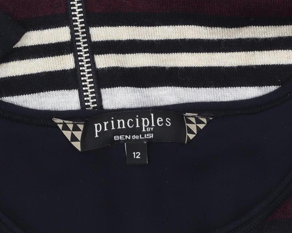 Principles by Ben de Lisi Women's Black Stripe Size 12 Pullover Jumper - Image 4