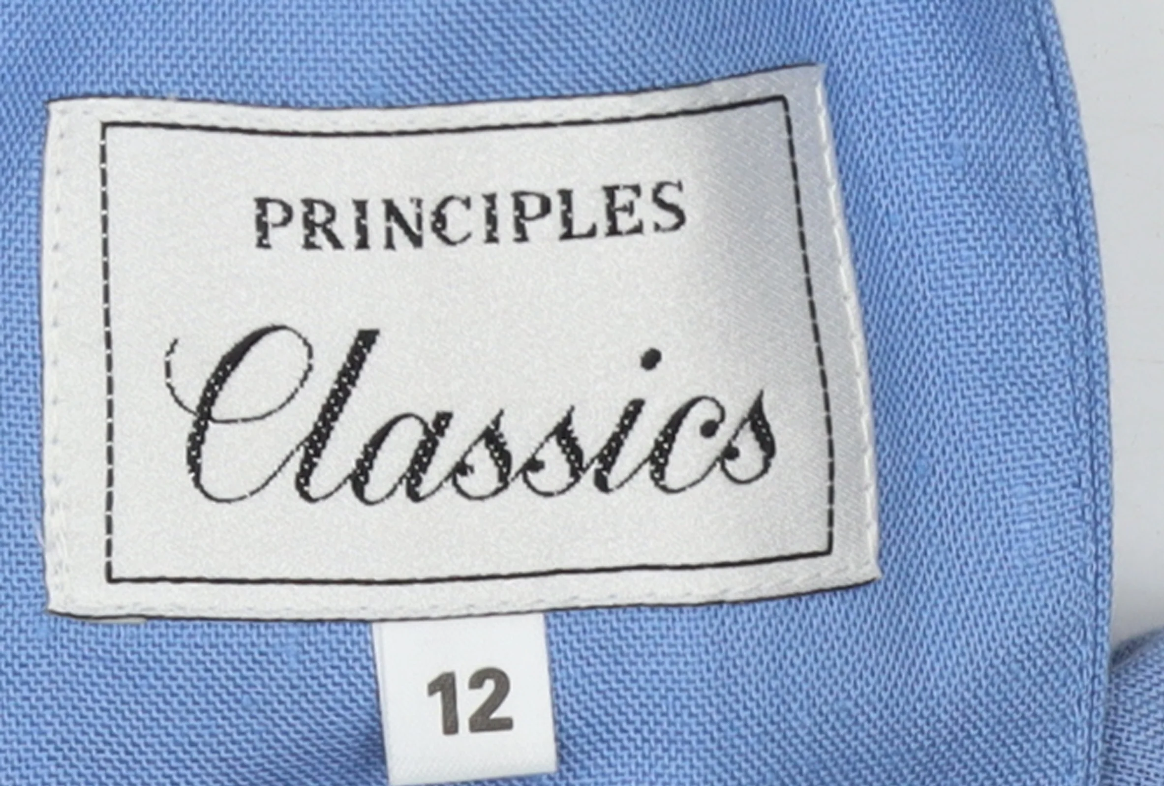 Principles Women Blue Double-Breasted Blazer Size 12 Classic Lined Jacket - Image 4