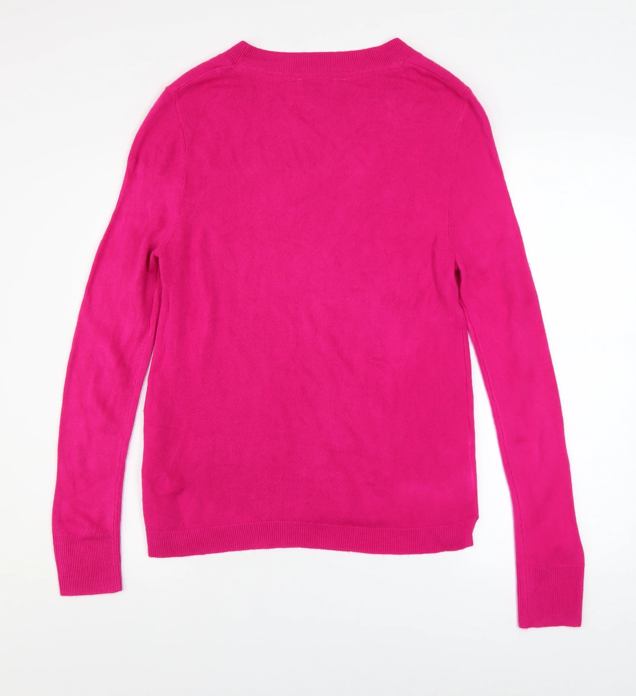 Principles Women Pink Crew Neck Long Sleeve Acrylic Jumper Size 12 - Image 3
