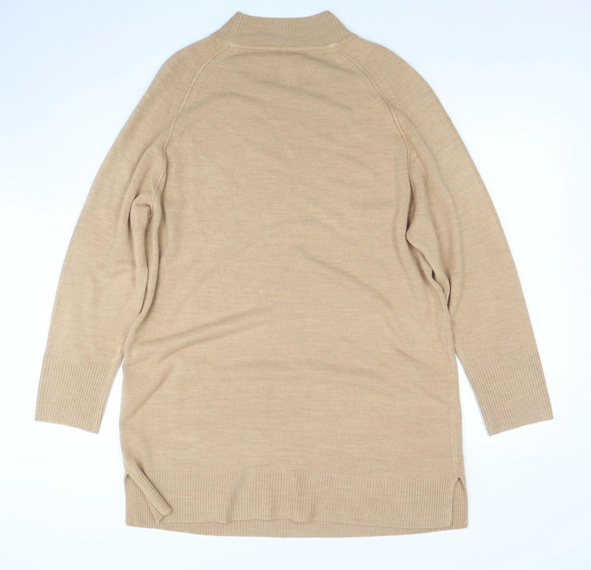 Principles Women’s Beige Mock Neck Long Sleeve Tunic Jumper Size 18 - Image 3