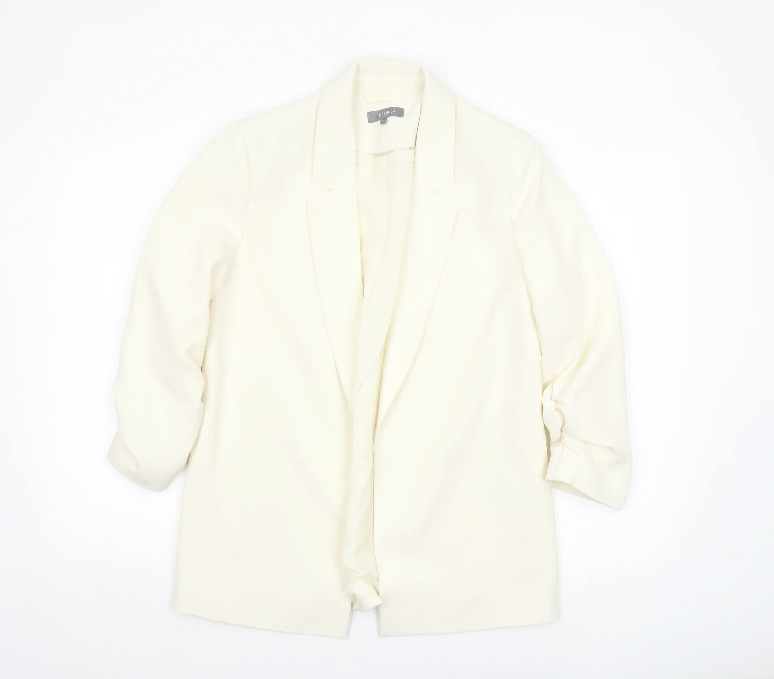Principles Women's Ivory Size 10 Notch Lapel Tailored Blazer Jacket