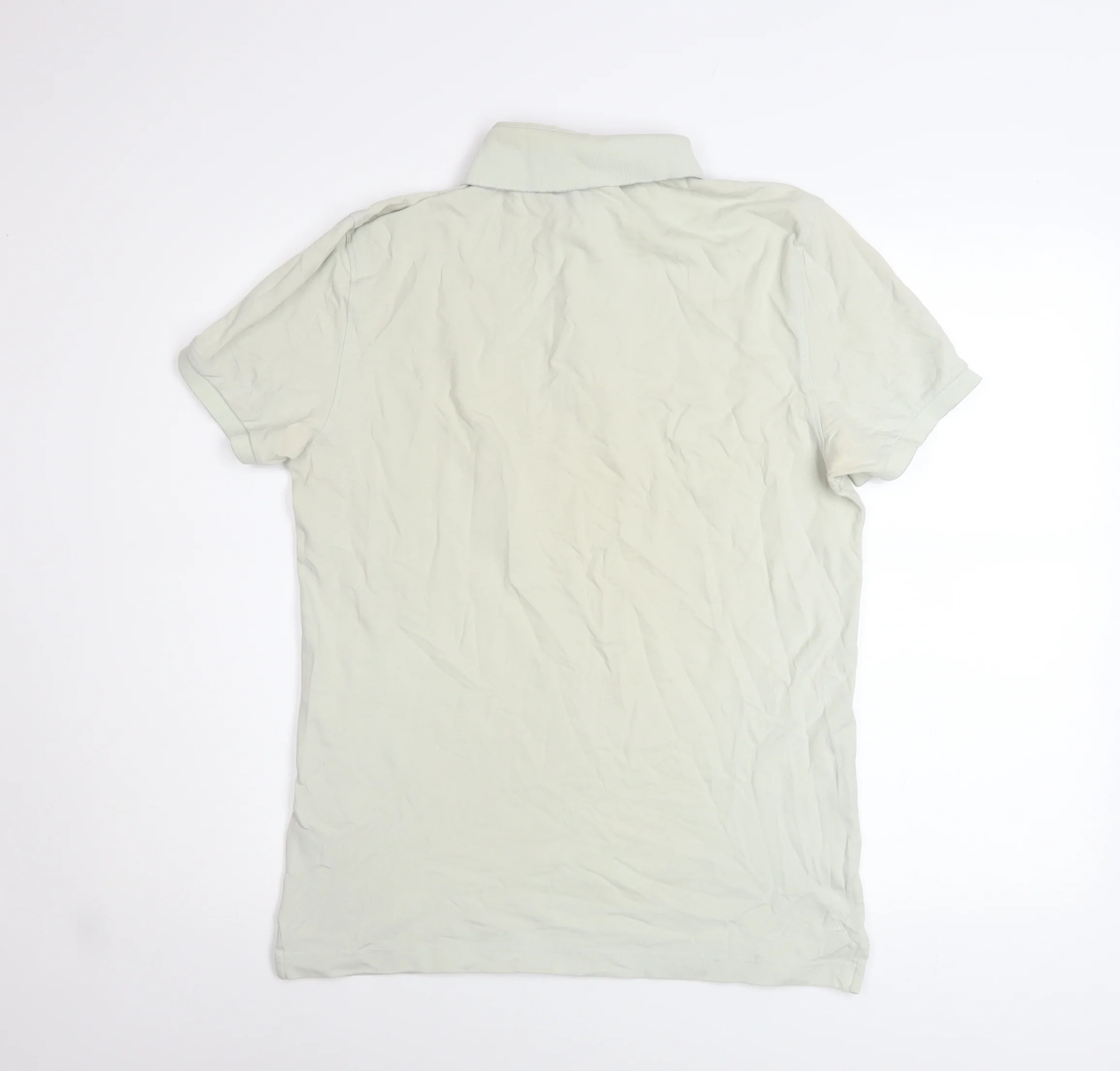 PROF JOMO Men's Ivory Cotton Elastane Short Sleeve Polo Shirt Medium - Image 3