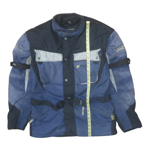 Proof Men's Blue Motorcycle Jacket L Waterproof Windproof Polyamide - Image 3