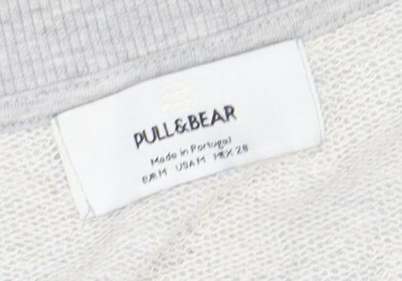 Pull&Bear Men's Grey V-Neck Sleeveless T-Shirt Medium - Image 4