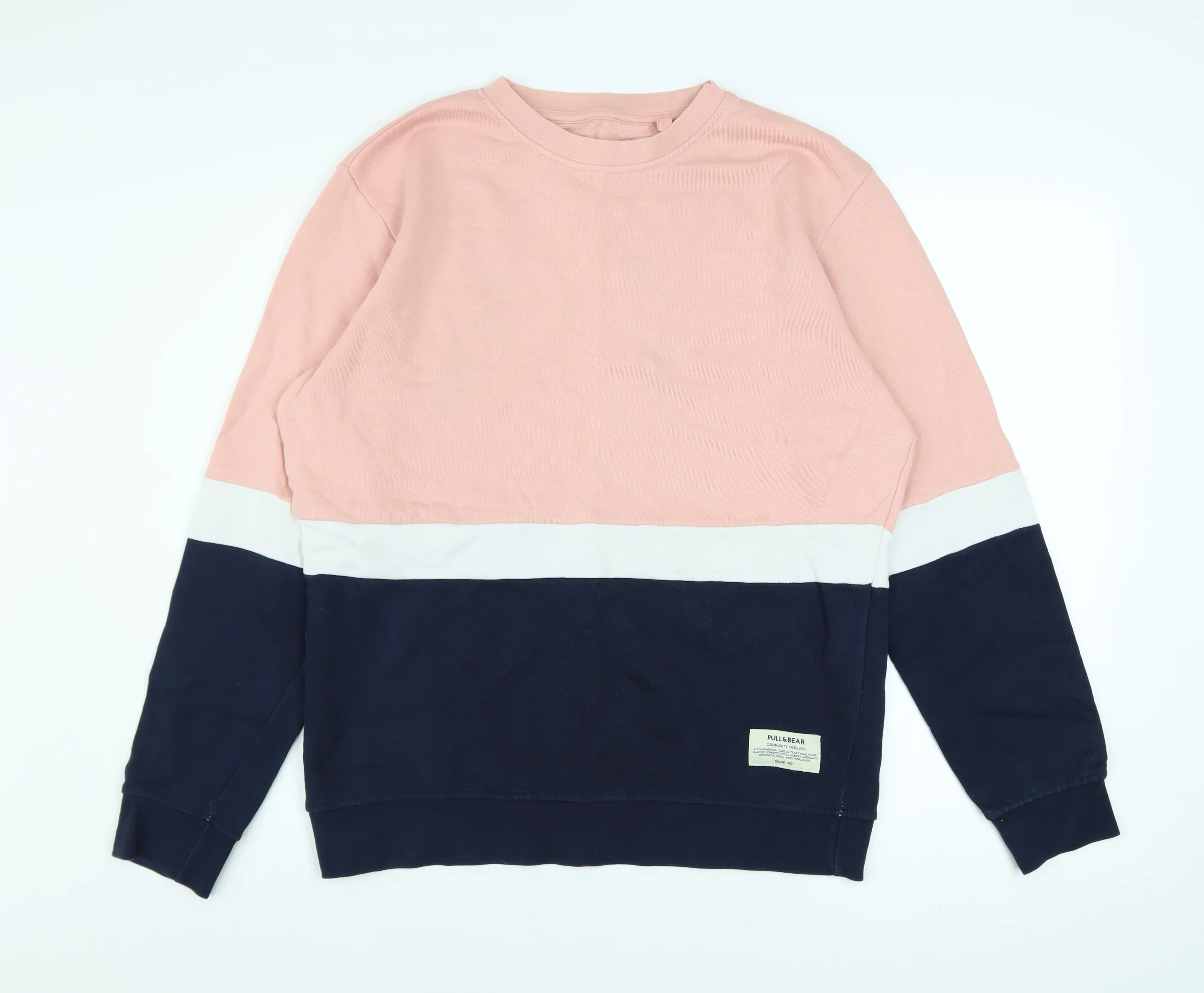 Pull & Bear Men's Multicoloured L Crew Neck Cotton Sweatshirt