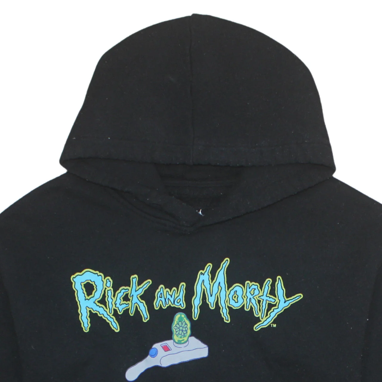Pull&Bear Rick and Morty Black Men's S Pullover Hoodie Graphic Print - Image 6