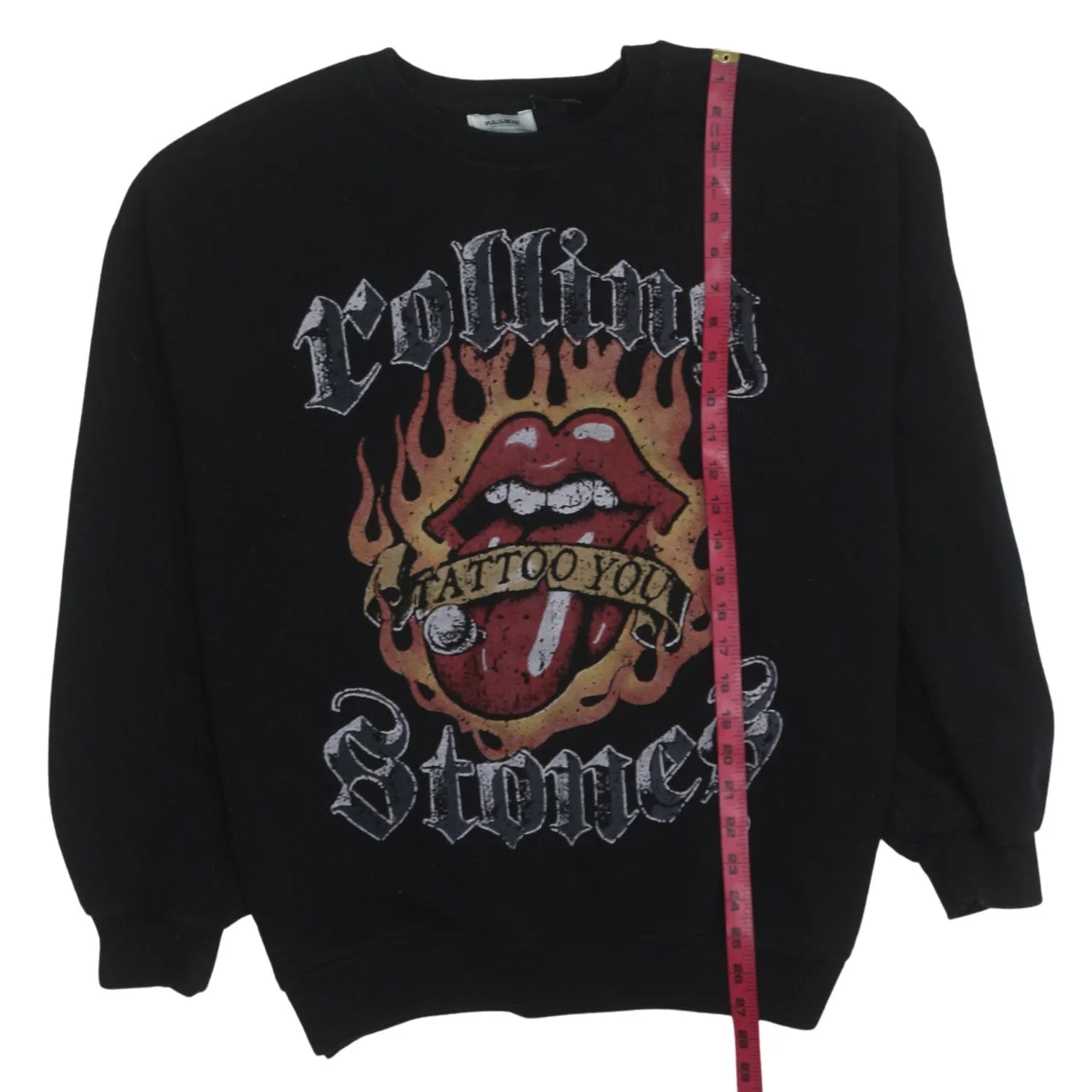 Pull & Bear Women Black Rolling Stones Graphic L Sweatshirt - Image 2