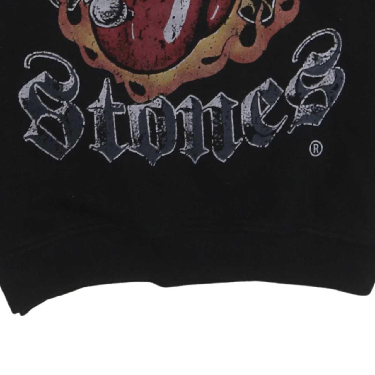 Pull & Bear Women Black Rolling Stones Graphic L Sweatshirt - Image 6