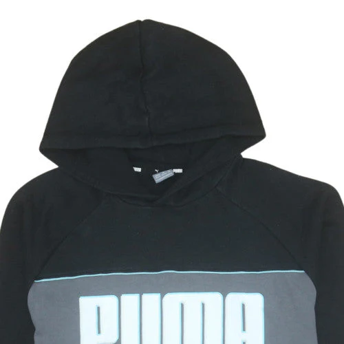 Puma Boys Black & Grey Colourblock Pullover Hoodie 13-14 Years - Image 7