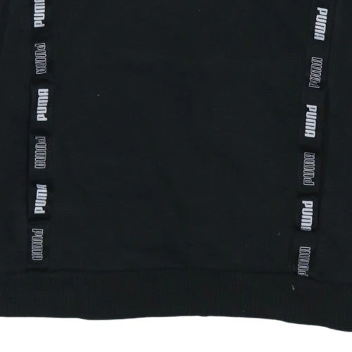 Puma Boys Black Pullover Hoodie 15-16 Years Logo Fleece Casual Sweatshirt - Image 7