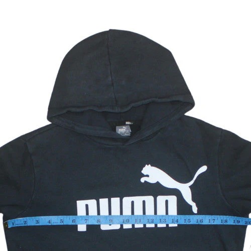 Puma Boys Black Pullover Hoodie Fleece Regular Fit 14 Years - Image 3