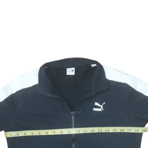 Puma Boys Black White Track Jacket 13-14 Years XL Full Zip Athletic - Image 3