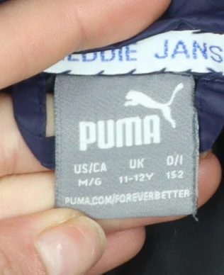 Puma Boys Blue Stockport County FC Hooded Puffer Jacket 11-12 Years - Image 5