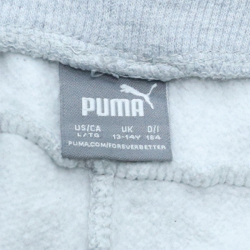Puma Boys Grey Jogger Sweatpants 13-14 Years Fleece Trousers - Image 6