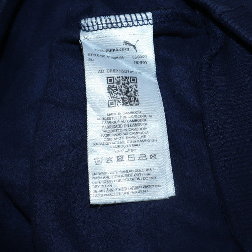 Puma Boys Navy Blue Pullover Hoodie 13-14 Years Graphic Print Cotton Blend - Image 6