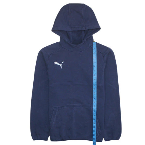 Puma Boys Navy Blue Pullover Hoodie 14-16 Years Cotton Blend - Image 3