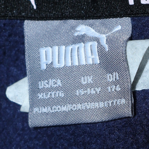 Puma Boys Navy Blue Pullover Hoodie 15-16 Years Regular Fit Cotton Blend - Image 5