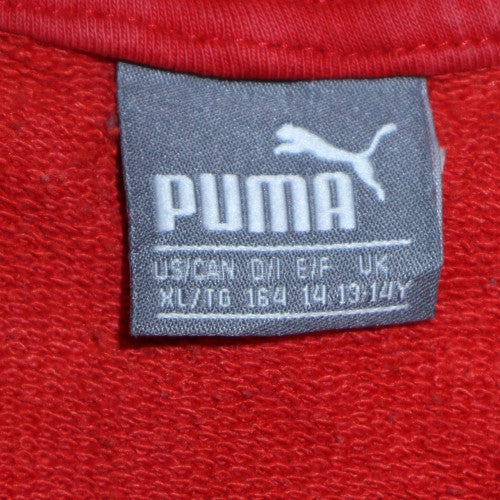 Puma Boys Red Pullover Hoodie XL 13-14 Years Cotton Blend Casual - Image 5