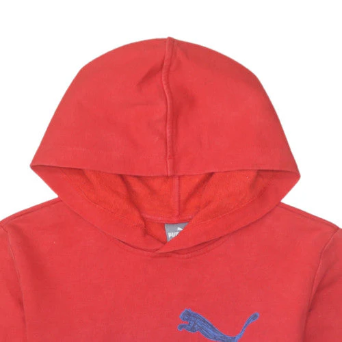 Puma Boys Red Pullover Hoodie XL 13-14 Years Cotton Blend Casual - Image 8
