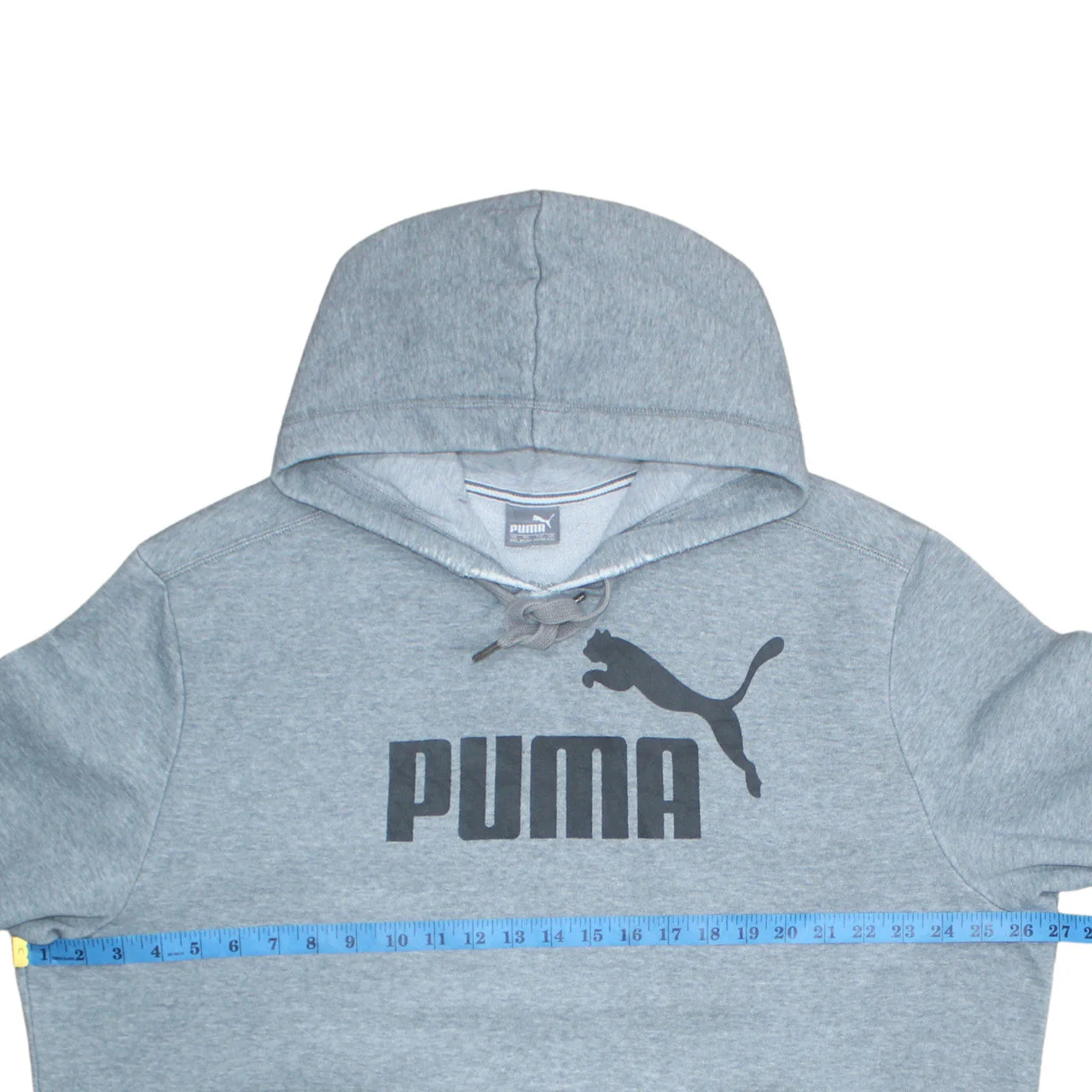 Puma Men Grey 2XL Pullover Hoodie Graphic Print Sweatshirt - Image 2