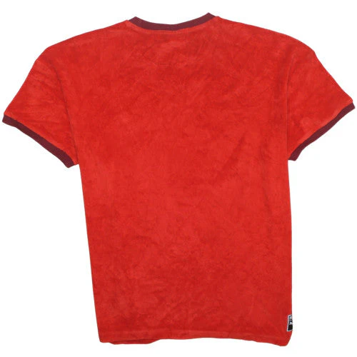 Puma Men Red Crew Neck Short Sleeve College Style T-Shirt L - Image 4