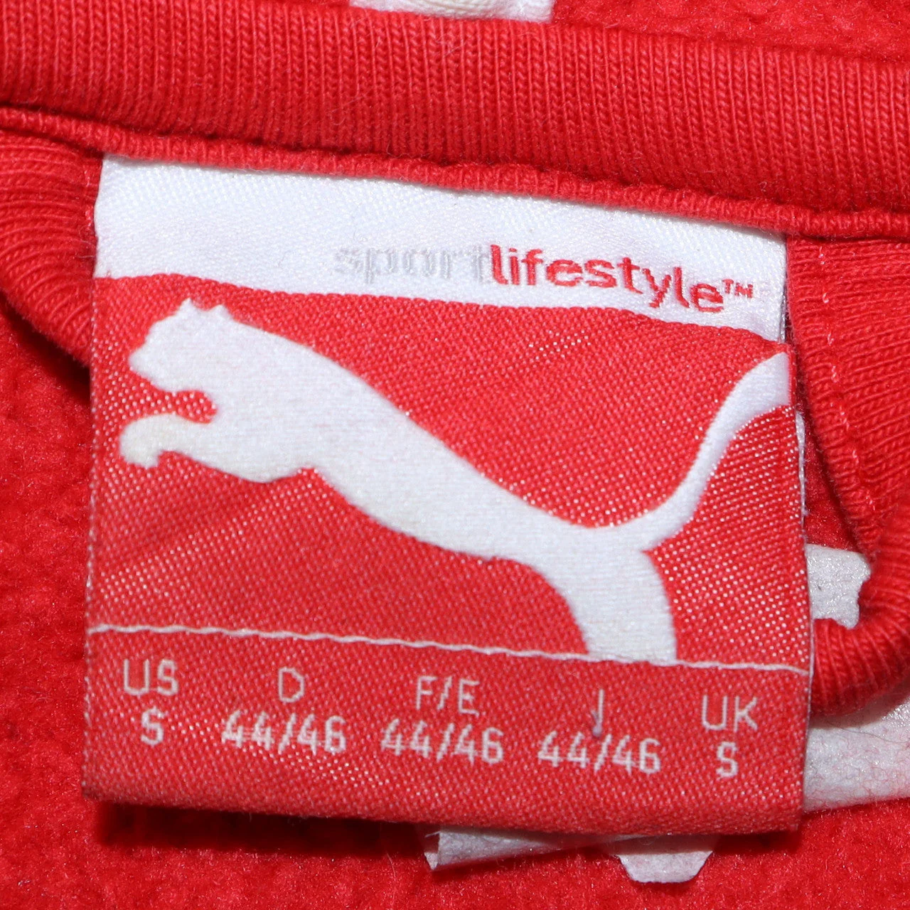 Puma Men Red Full Zip Hoodie S Fleece Regular Sportswear - Image 5