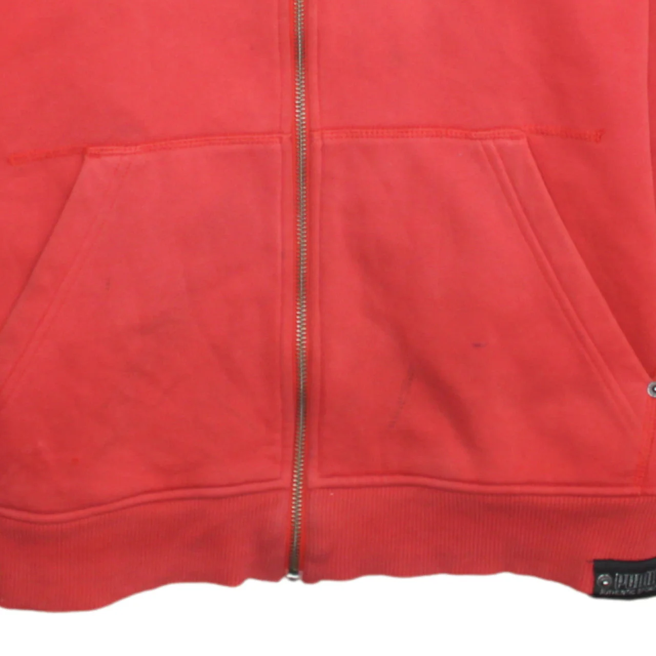 Puma Men Red Full Zip Hoodie S Fleece Regular Sportswear - Image 7