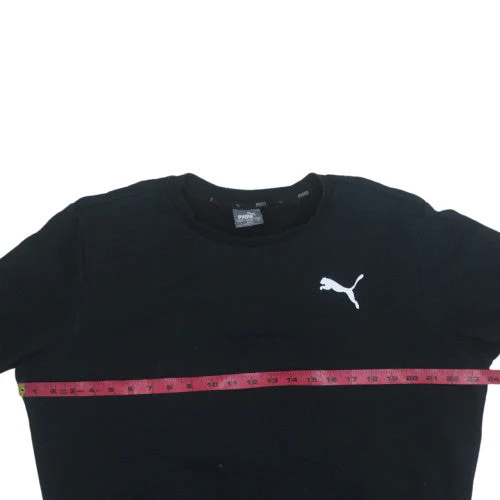 Puma Men’s Black Crew Neck Pullover Sweatshirt Size L - Image 2