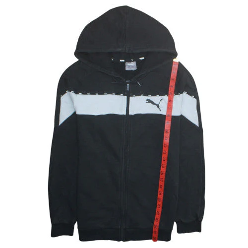 Puma Men’s Black Full Zip Hoodie Size S Regular Fit Sportswear - Image 2