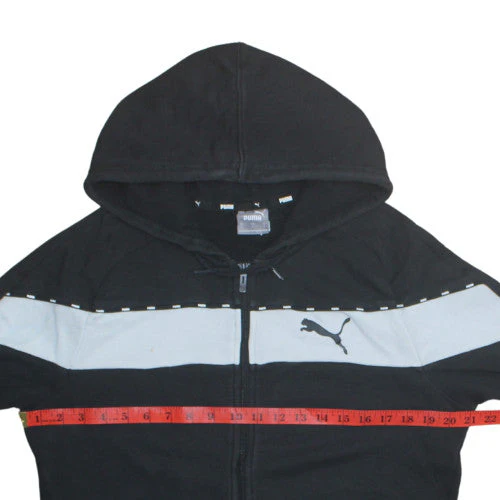 Puma Men’s Black Full Zip Hoodie Size S Regular Fit Sportswear - Image 3