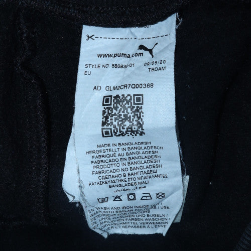 Puma Men’s Black Jogger Sweatpants M Regular Fit Casual Tapered - Image 6