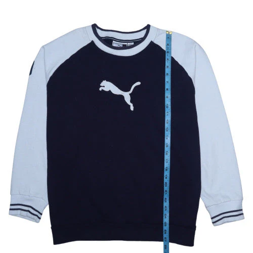Puma Men’s Blue 2XL Crew Neck Pullover Logo Sweatshirt - Image 3