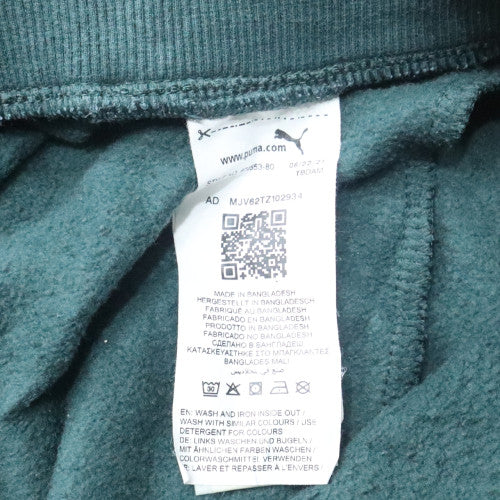 Puma Men’s Green Fleece Jogger Trousers Size L Regular Fit - Image 5