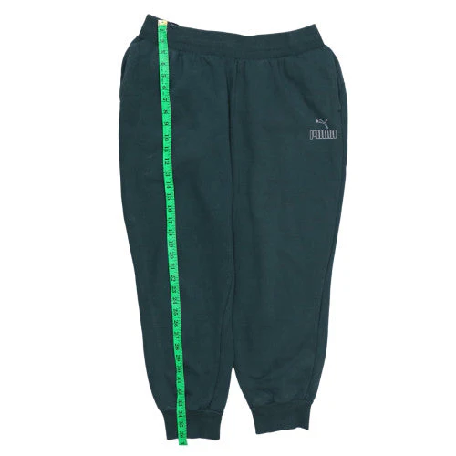 Puma Men’s Green Jogger Trousers L Regular Fit Fleece Activewear - Image 2