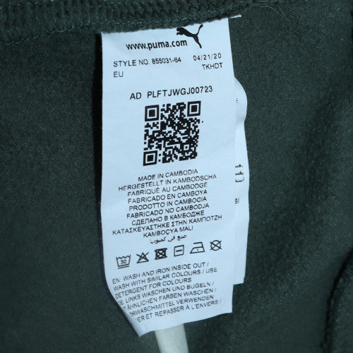 Puma Men’s Green Pullover Hoodie Small Regular Fit Cotton Blend - Image 5