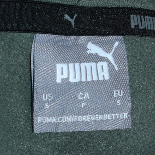 Puma Men’s Green Pullover Hoodie Small Regular Fit Cotton Blend - Image 6