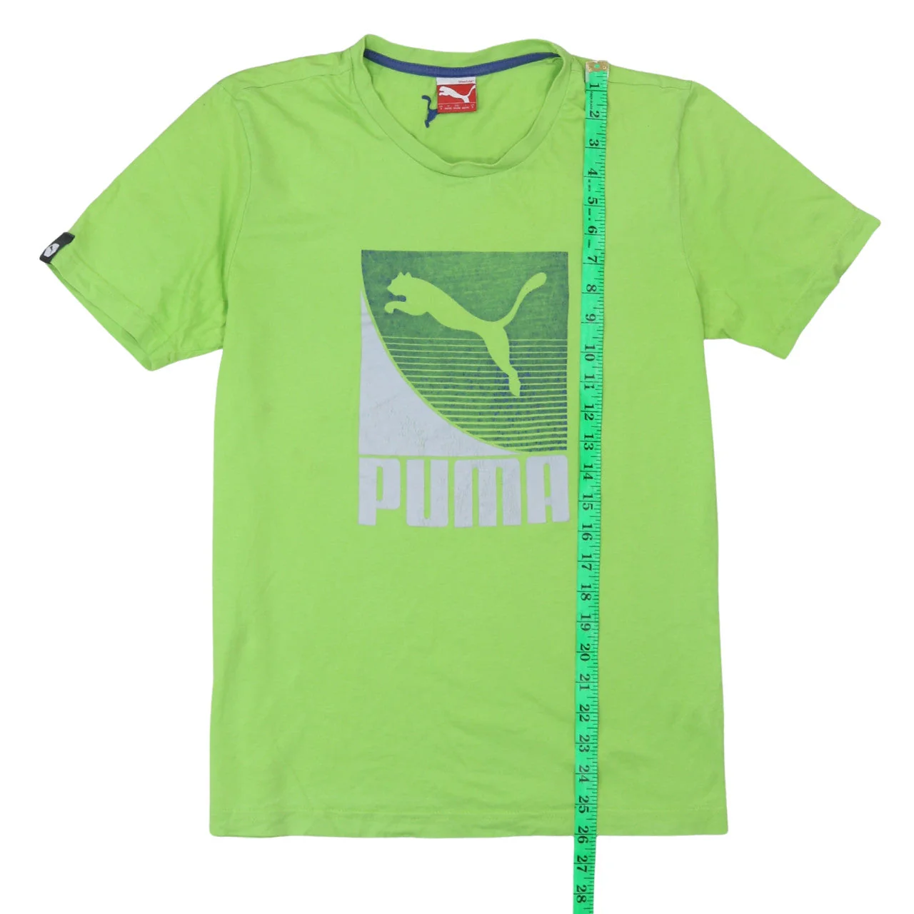 Puma Men’s Green Short Sleeve Crew Neck Graphic T-Shirt Size S - Image 3