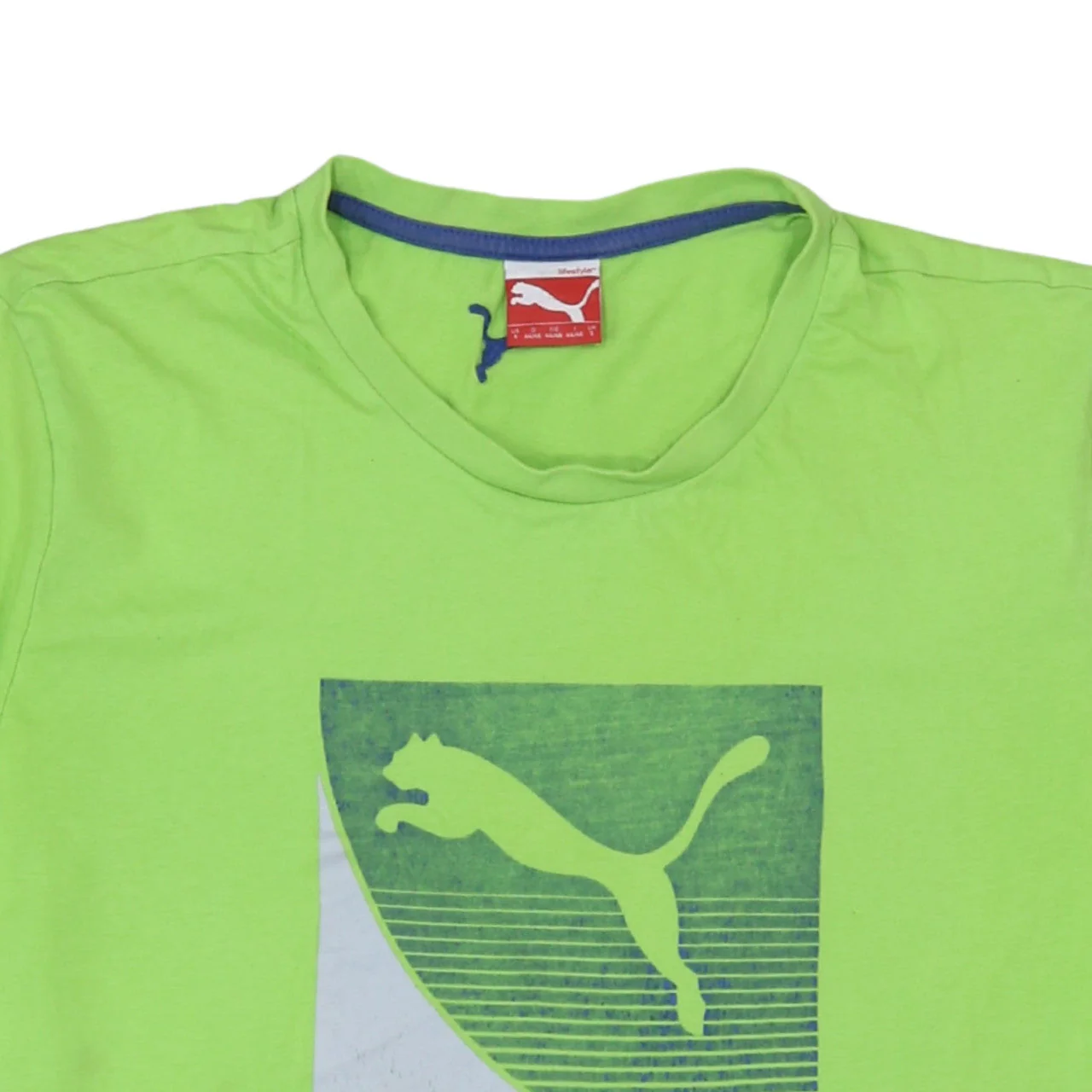 Puma Men’s Green Short Sleeve Crew Neck Graphic T-Shirt Size S - Image 7
