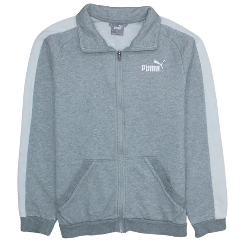 Puma Men’s Grey Full Zip Fleece Sweatshirt Small