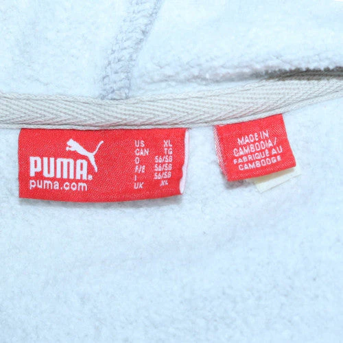Puma Men’s Grey XL Pullover Hoodie with Logo and Pockets - Image 5