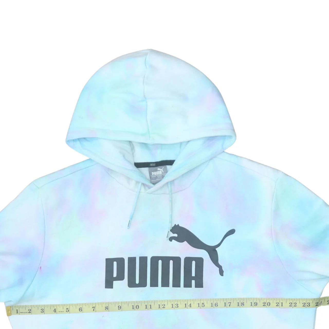 Puma Men’s Multicoloured Tie Dye Pullover Hoodie Size L - Image 3