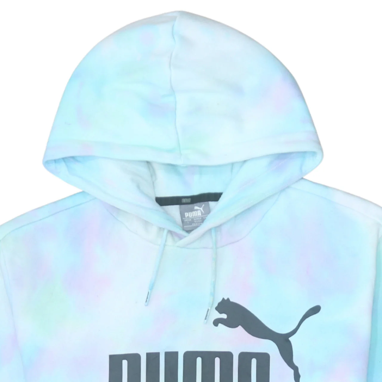 Puma Men’s Multicoloured Tie Dye Pullover Hoodie Size L - Image 7